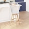 Flash Furniture 27 Inch White Plastic and LeatherSoft Barstools, PK 2 CH-210925-7-WH-GG - alternate 9